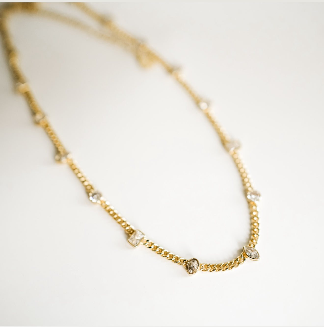 Multi Shape CZ Necklace